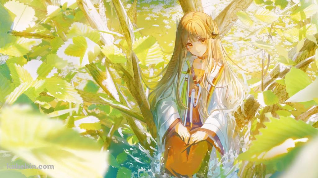 緑の木々とミュルジス / アークナイツの壁紙(1024px x 576px) 高画質 PC・デスクトップ用
