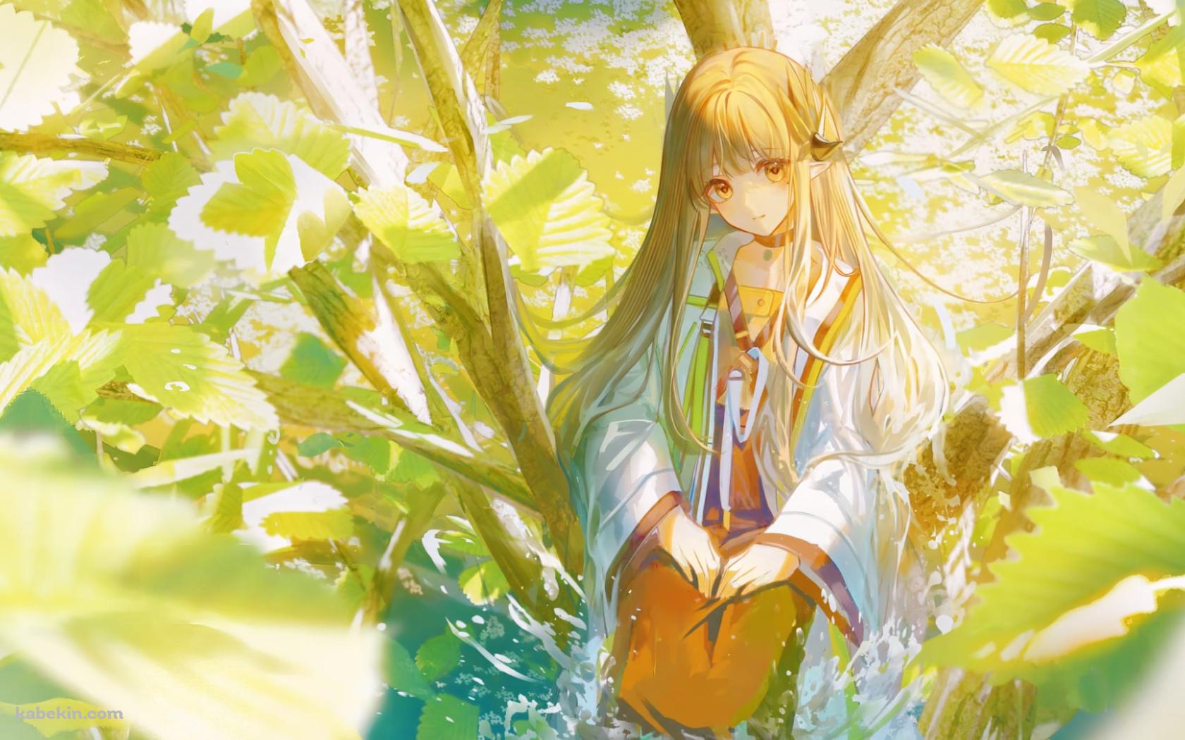 緑の木々とミュルジス / アークナイツの壁紙(1680px x 1050px) 高画質 PC・デスクトップ用