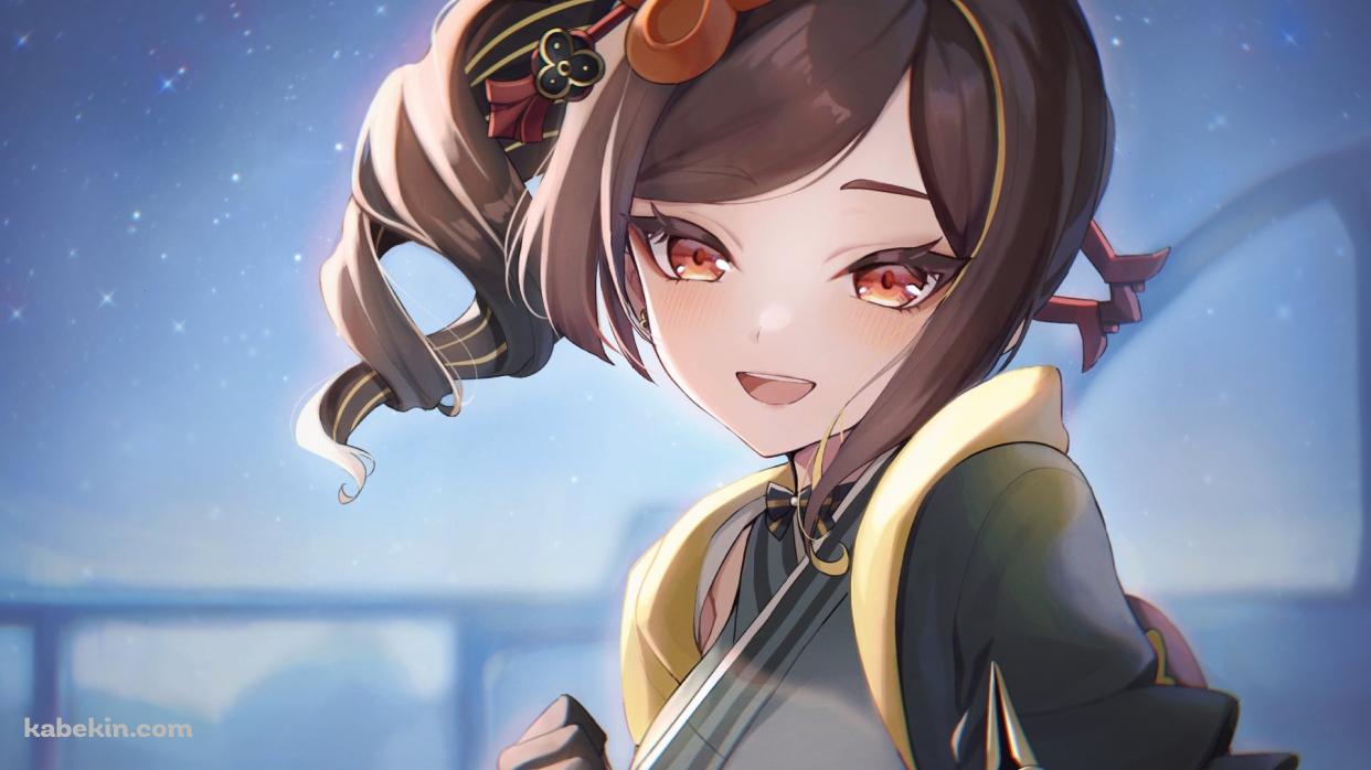 微笑む可愛い千織 / 原神の壁紙(1242px x 698px) 高画質 PC・デスクトップ用