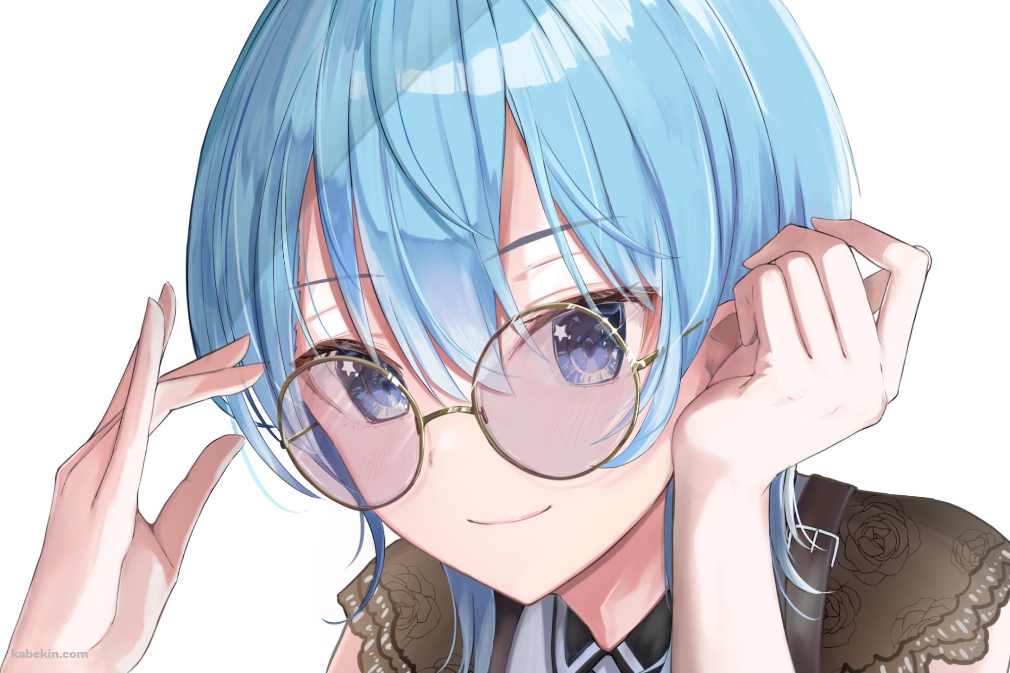 金ぶちメガネをかけた星街すいせい / ホロライブ / バーチャルYouTuber / Vtuberの壁紙(2000px x 1333px) 高画質 PC・デスクトップ用