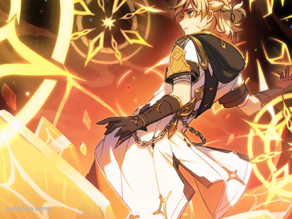 無数の魔法を詠唱するかっこいいアルベド / 原神の壁紙(1024px x 768px) 高画質 PC・デスクトップ用