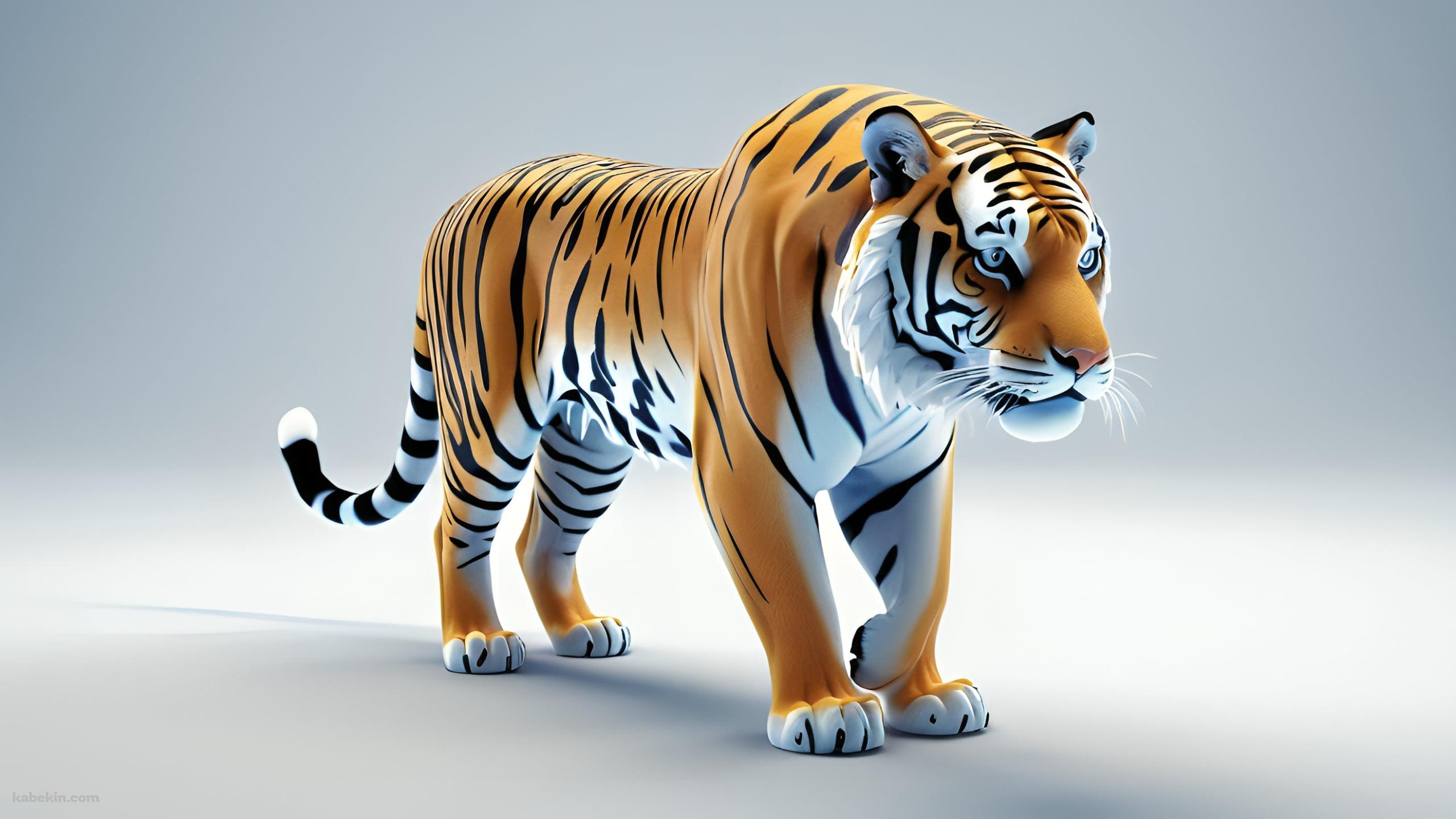 かっこいい虎の置物 / CGの壁紙(2560px x 1440px) 高画質 PC・デスクトップ用