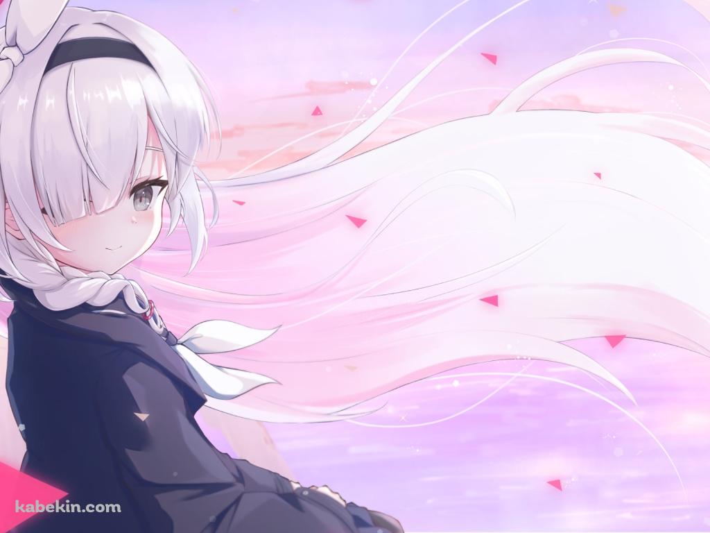 髪をなびかせるプラナ / 窓辺 / ブルーアーカイブの壁紙(1024px x 768px) 高画質 PC・デスクトップ用