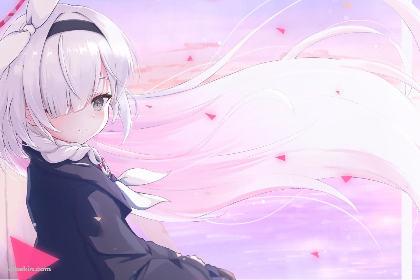 髪をなびかせるプラナ / 窓辺 / ブルーアーカイブの壁紙(1440px x 960px) 高画質 PC・デスクトップ用