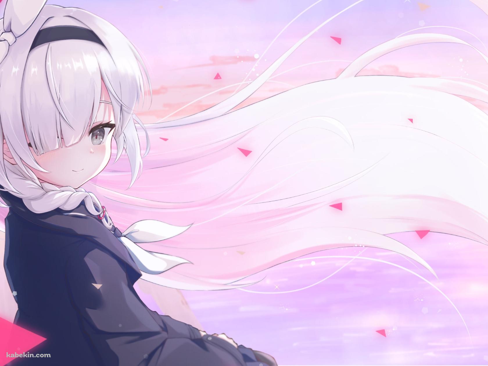 髪をなびかせるプラナ / 窓辺 / ブルーアーカイブの壁紙(1680px x 1260px) 高画質 PC・デスクトップ用