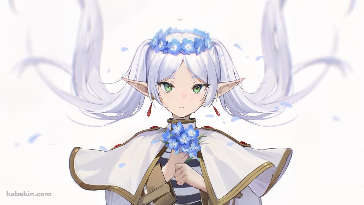 蒼月草を持ち涙するフリーレン / 葬送のフリーレンの壁紙(1242px x 698px) 高画質 PC・デスクトップ用