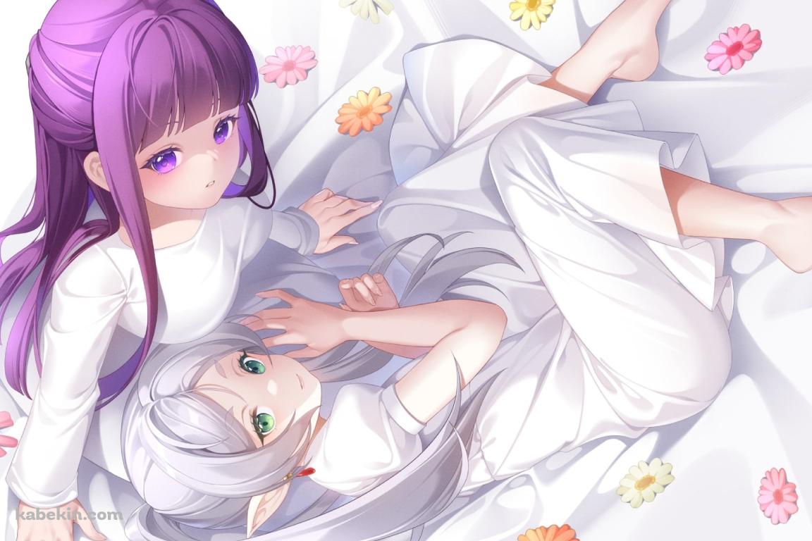 フリーレン / フェルン / 白い服 / 白いシーツ / 葬送のフリーレンの壁紙(1152px x 768px) 高画質 PC・デスクトップ用