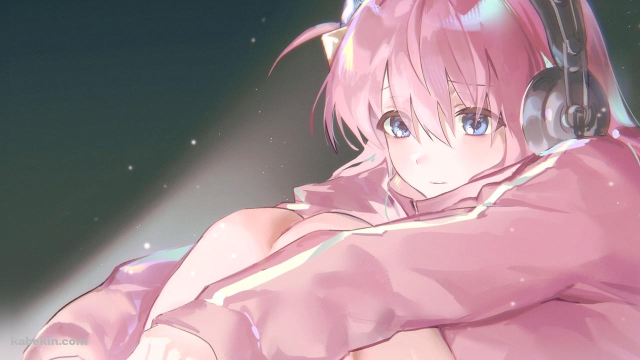 体育座りで音楽を聴く後藤ひとり / ぼっち・ざ・ろっく!の壁紙(1280px x 720px) 高画質 PC・デスクトップ用