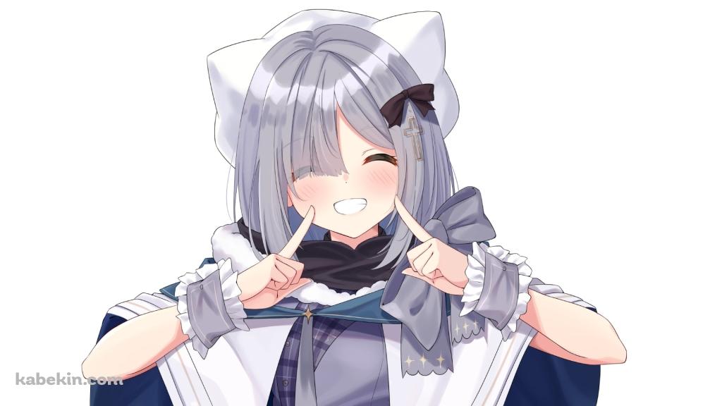 指で顔をさす笑顔の花芽すみれ / ぶいすぽっ！ / バーチャルYouTuber / Vtuberの壁紙(1024px x 576px) 高画質 PC・デスクトップ用