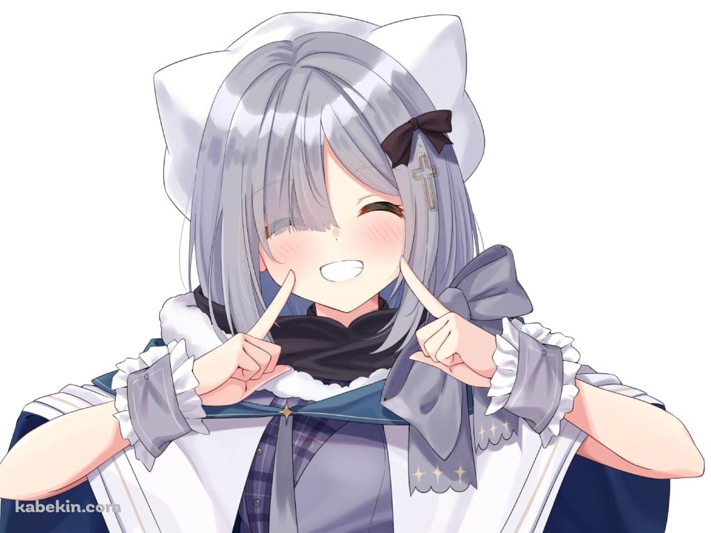 指で顔をさす笑顔の花芽すみれ / ぶいすぽっ！ / バーチャルYouTuber / Vtuberの壁紙(1024px x 768px) 高画質 PC・デスクトップ用