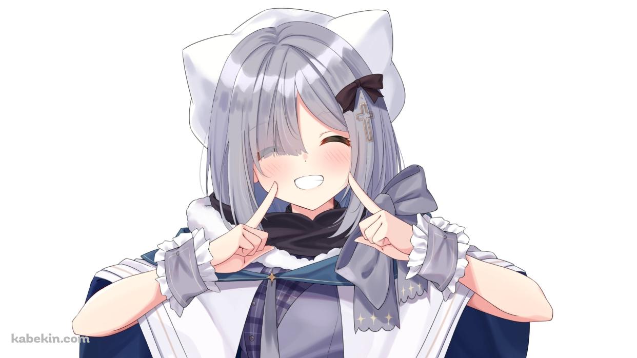 指で顔をさす笑顔の花芽すみれ / ぶいすぽっ！ / バーチャルYouTuber / Vtuberの壁紙(1242px x 698px) 高画質 PC・デスクトップ用