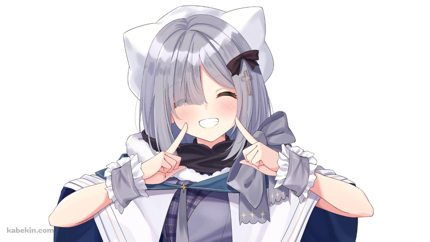 指で顔をさす笑顔の花芽すみれ / ぶいすぽっ！ / バーチャルYouTuber / Vtuberの壁紙(1391px x 783px) 高画質 PC・デスクトップ用