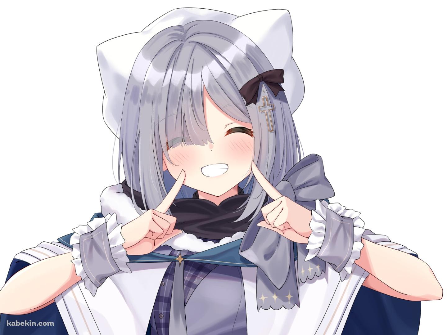 指で顔をさす笑顔の花芽すみれ / ぶいすぽっ！ / バーチャルYouTuber / Vtuberの壁紙(1440px x 1080px) 高画質 PC・デスクトップ用