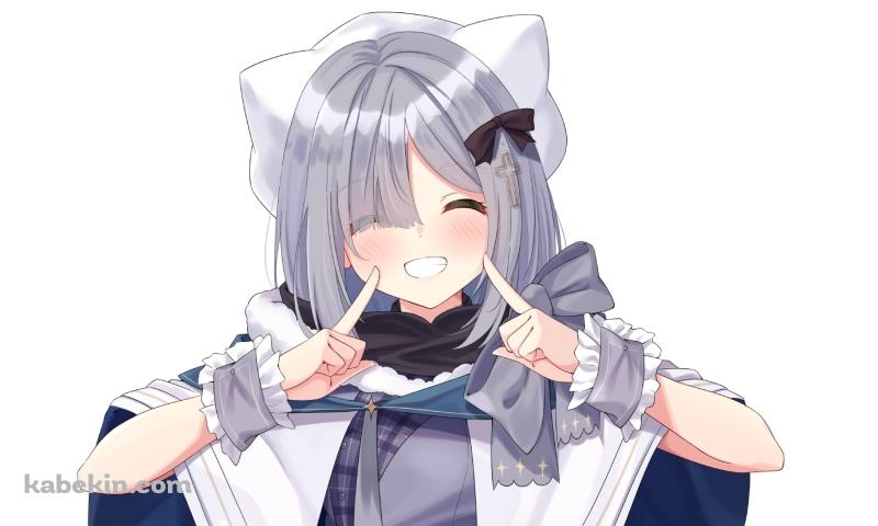 指で顔をさす笑顔の花芽すみれ / ぶいすぽっ！ / バーチャルYouTuber / Vtuberの壁紙(800px x 480px) 高画質 PC・デスクトップ用