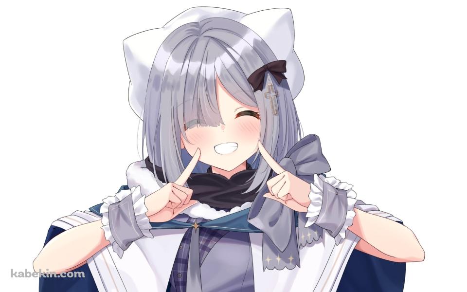 指で顔をさす笑顔の花芽すみれ / ぶいすぽっ！ / バーチャルYouTuber / Vtuberの壁紙(960px x 600px) 高画質 PC・デスクトップ用