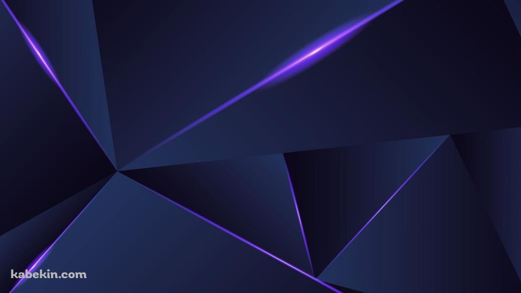 紫に光るライン / 黒いグラデーションの背景の壁紙(1051px x 591px) 高画質 PC・デスクトップ用