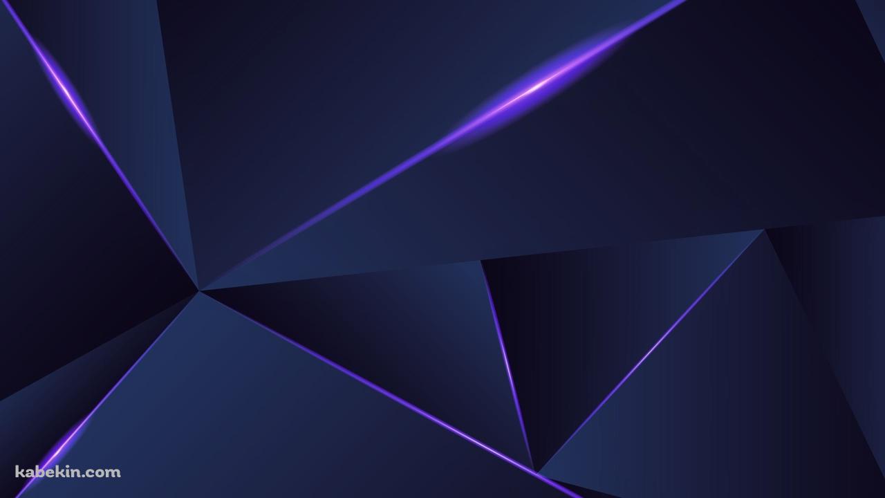 紫に光るライン / 黒いグラデーションの背景の壁紙(1280px x 720px) 高画質 PC・デスクトップ用