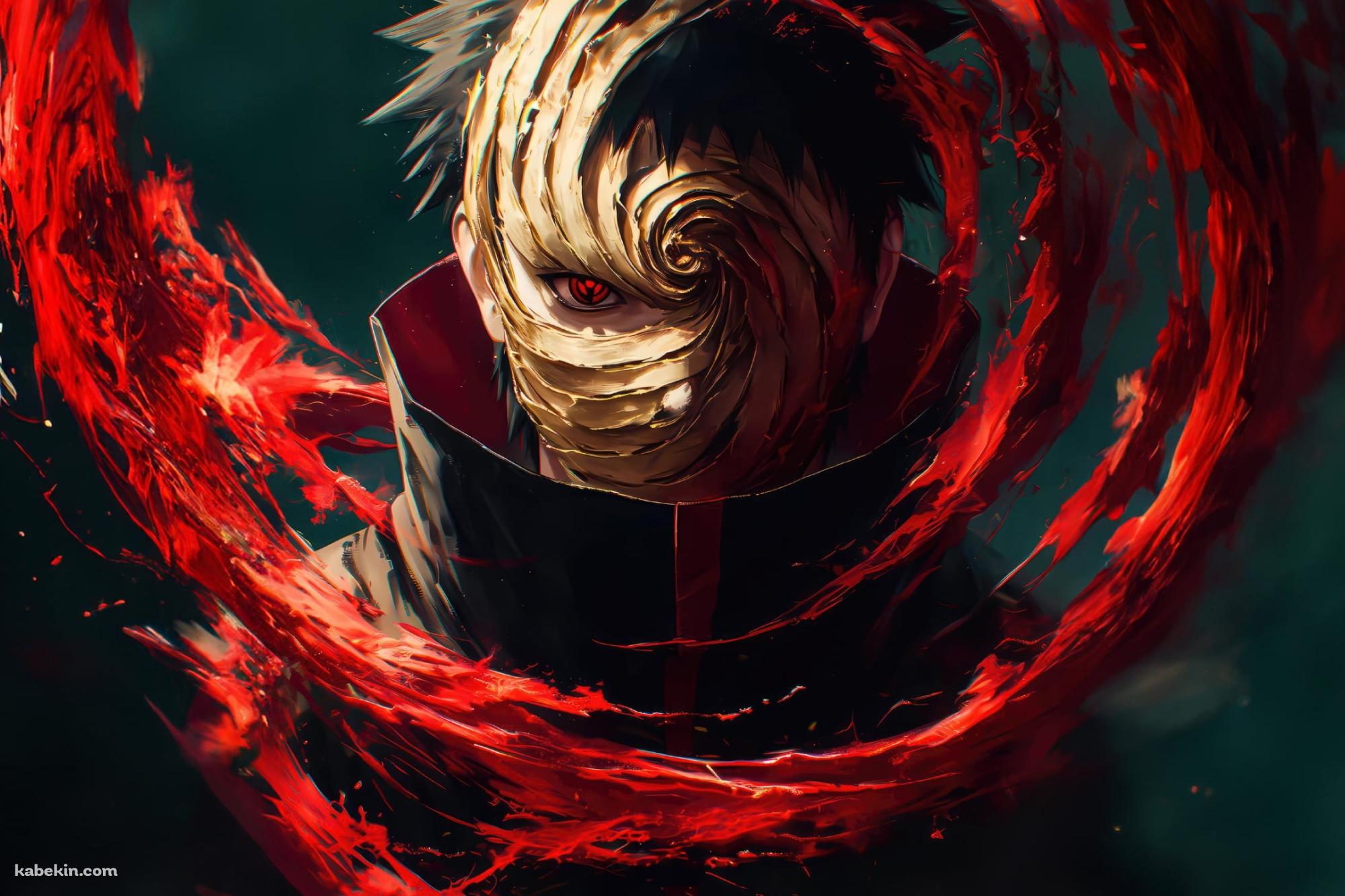 仮面から瞳を覗かせるうちはオビト / Obito Uchiha / NARUTOの壁紙(2000px x 1333px) 高画質 PC・デスクトップ用