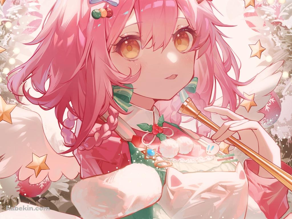 クリスマスの飾りに囲まれたゴールデングロー / アークナイツの壁紙(1024px x 768px) 高画質 PC・デスクトップ用