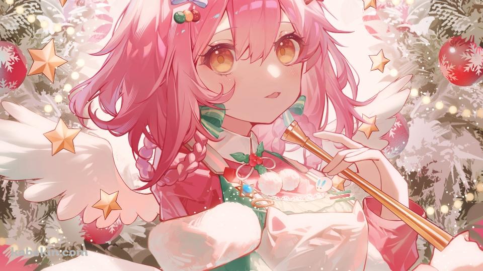 クリスマスの飾りに囲まれたゴールデングロー / アークナイツの壁紙(960px x 540px) 高画質 PC・デスクトップ用