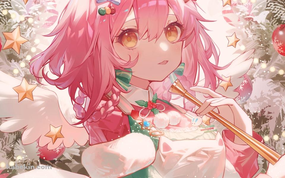 クリスマスの飾りに囲まれたゴールデングロー / アークナイツの壁紙(960px x 600px) 高画質 PC・デスクトップ用