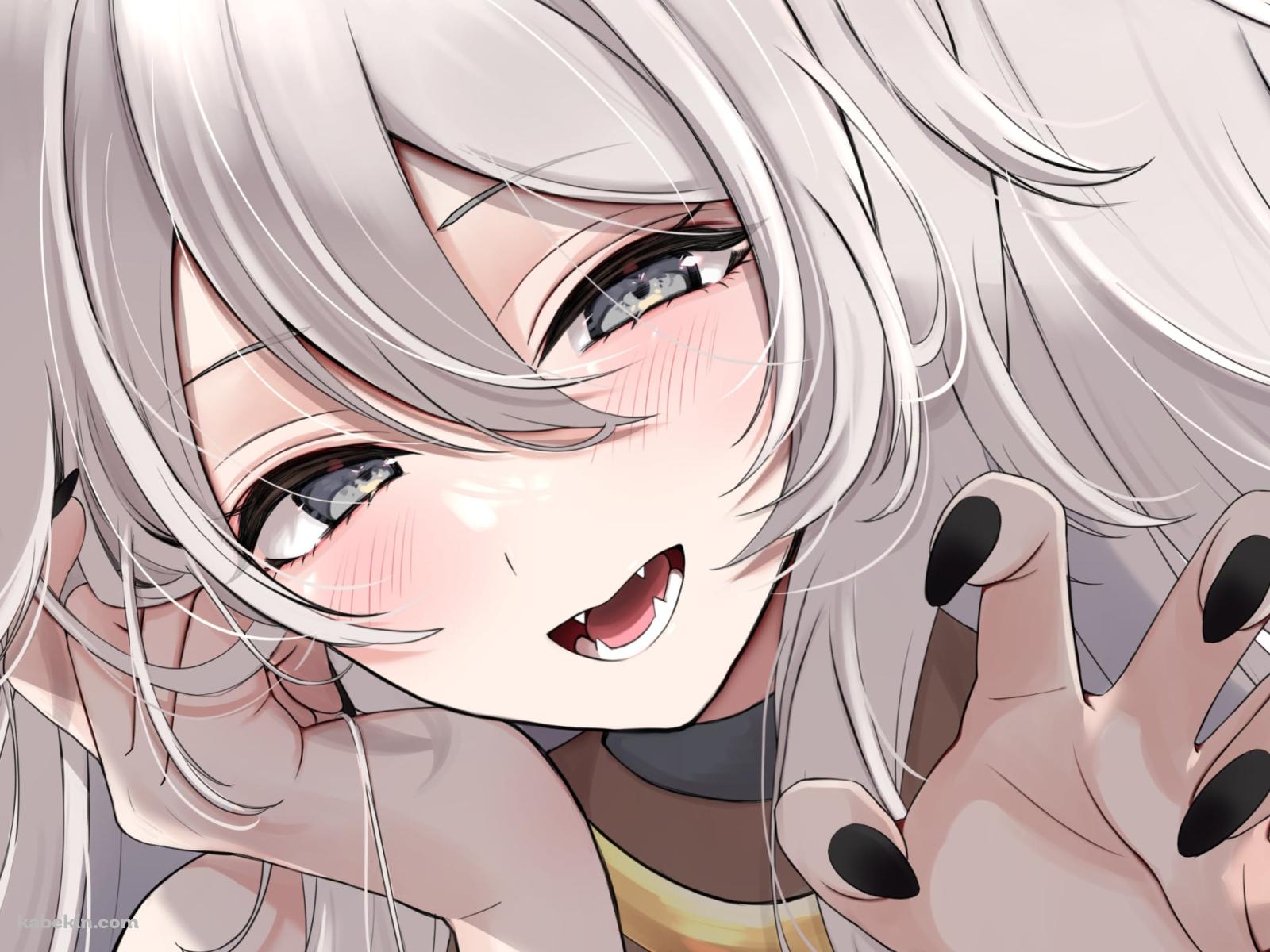 左手をかざす獅白ぼたん / ホロライブ / バーチャルYouTuberの壁紙(1600px x 1200px) 高画質 PC・デスクトップ用