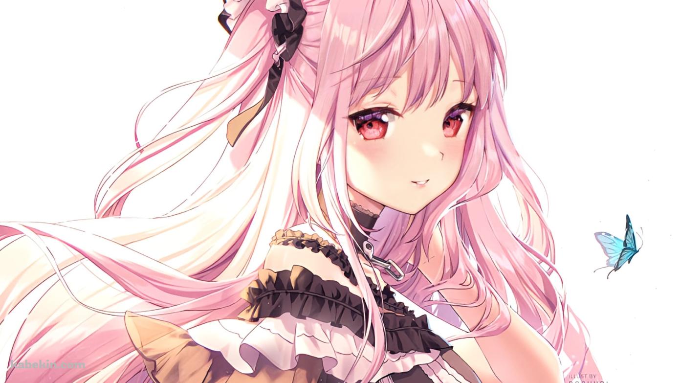こちらに微笑む潤羽るしあ / ホロライブ / バーチャルYouTuberの壁紙(1391px x 783px) 高画質 PC・デスクトップ用