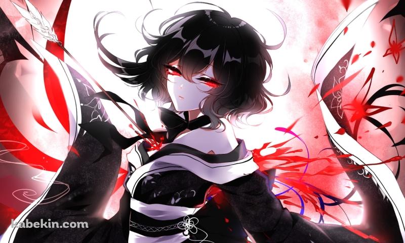 黒い着物を着た封獣ぬえ / 東方の壁紙(800px x 480px) 高画質 PC・デスクトップ用