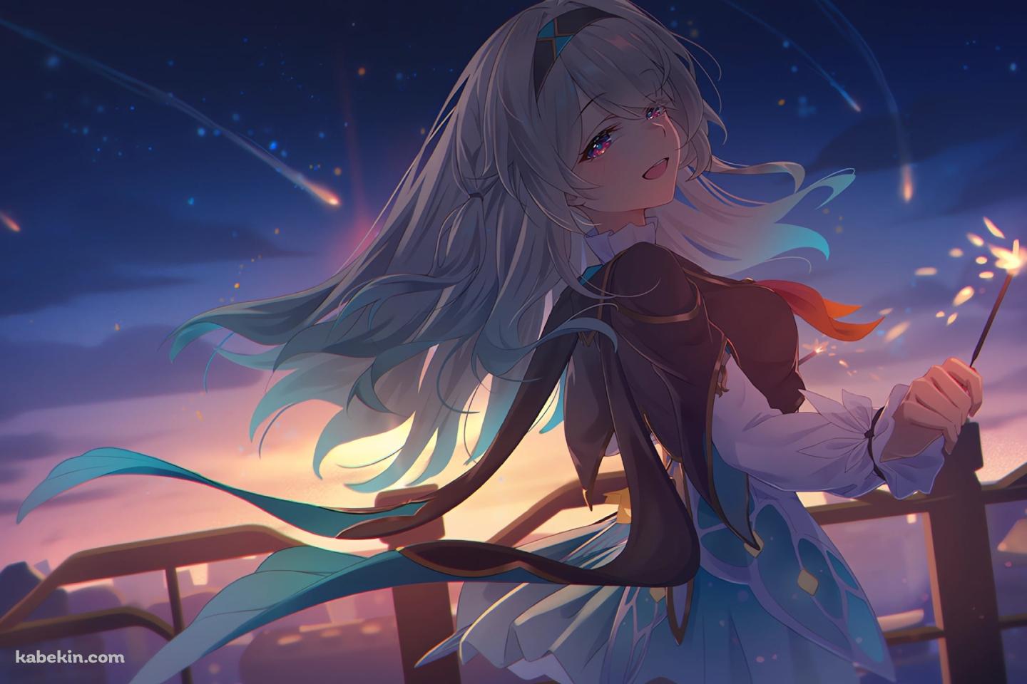 花火を持つホタル / 流れ星 / 崩壊:スターレイルの壁紙(1440px x 960px) 高画質 PC・デスクトップ用