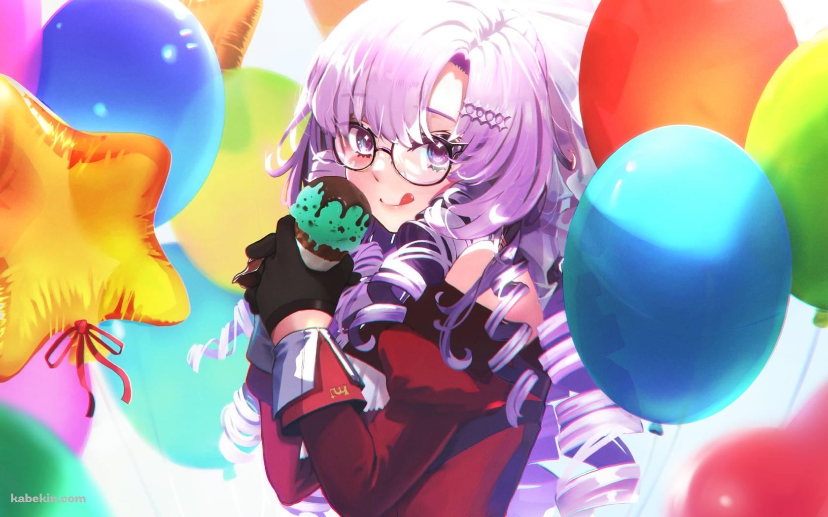 チョコミントアイスを持つ可愛い壱百満天原サロメの壁紙(1680px x 1050px) 高画質 PC・デスクトップ用