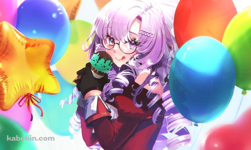 チョコミントアイスを持つ可愛い壱百満天原サロメの壁紙(800px x 480px) 高画質 PC・デスクトップ用