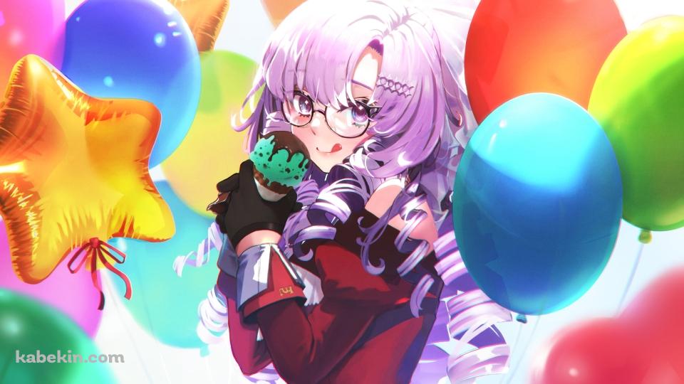 チョコミントアイスを持つ可愛い壱百満天原サロメの壁紙(960px x 540px) 高画質 PC・デスクトップ用