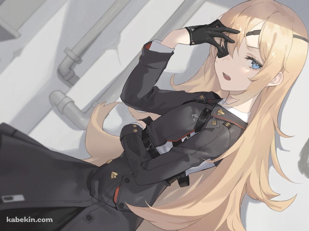 眼帯に手をかけるギロチン / 勝利の女神 NIKKEの壁紙(1024px x 768px) 高画質 PC・デスクトップ用
