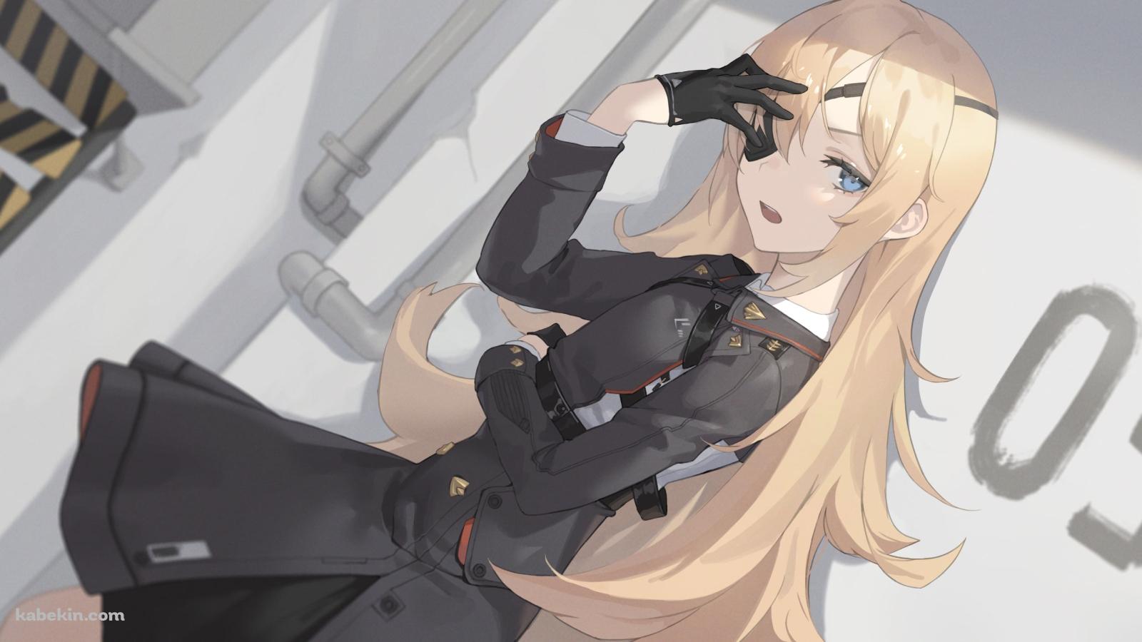 眼帯に手をかけるギロチン / 勝利の女神 NIKKEの壁紙(1600px x 900px) 高画質 PC・デスクトップ用