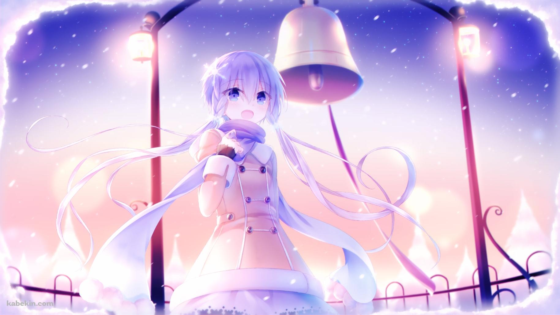 雪景色と笑顔の結月ゆかり / ボイスロイドの壁紙(1829px x 1029px) 高画質 PC・デスクトップ用