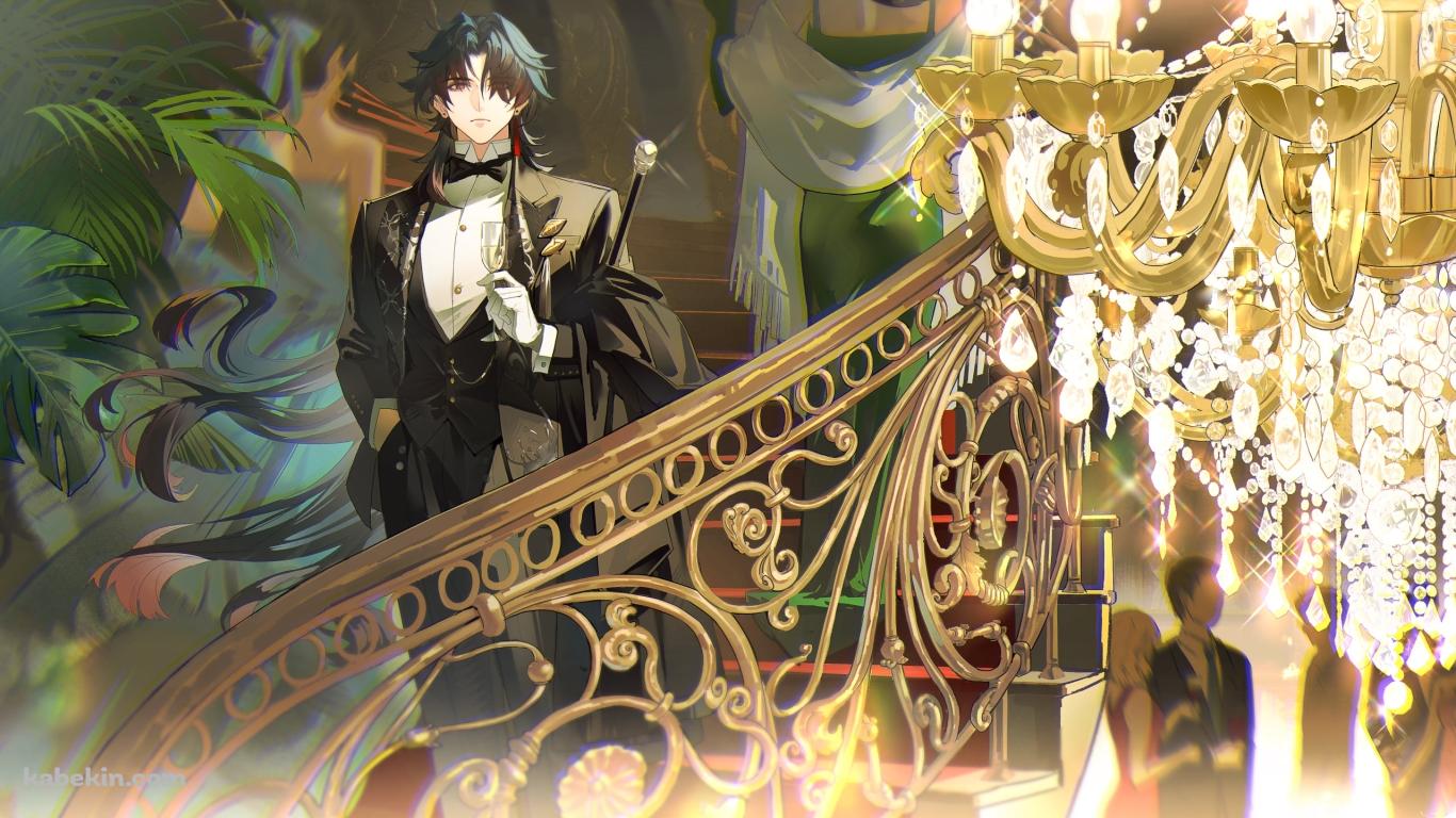 ワイングラスを持つ刃 / 崩壊:スターレイルの壁紙(1366px x 768px) 高画質 PC・デスクトップ用