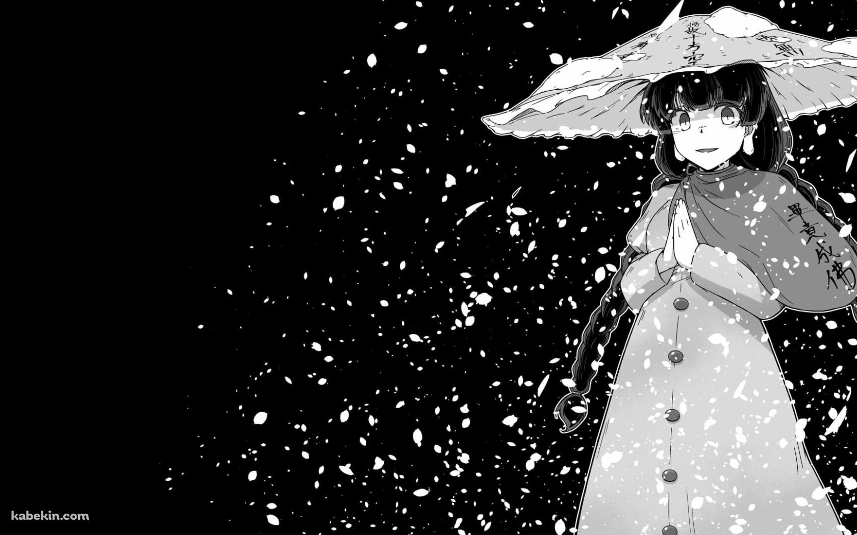 掌を合わせる矢田寺成美 / 東方の壁紙(1680px x 1050px) 高画質 PC・デスクトップ用