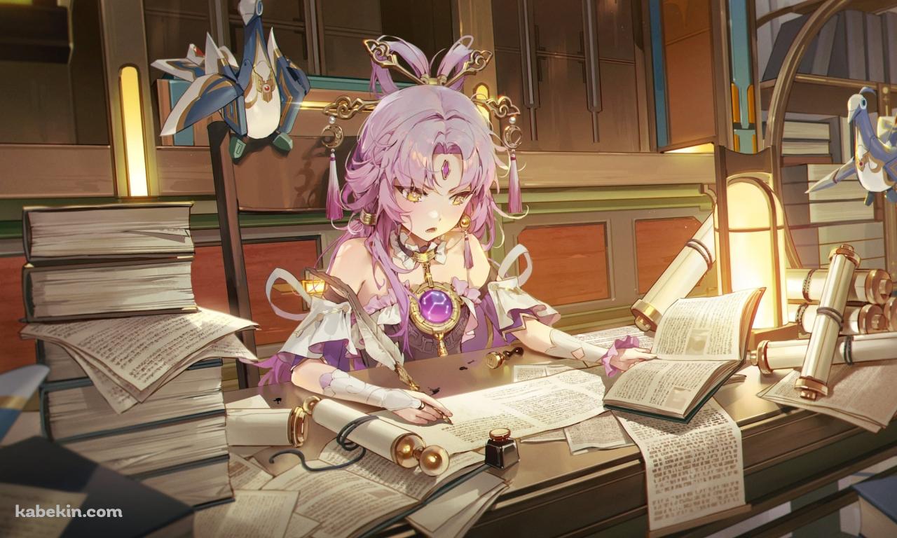 書物を読む符玄 / 崩壊:スターレイルの壁紙(1280px x 768px) 高画質 PC・デスクトップ用