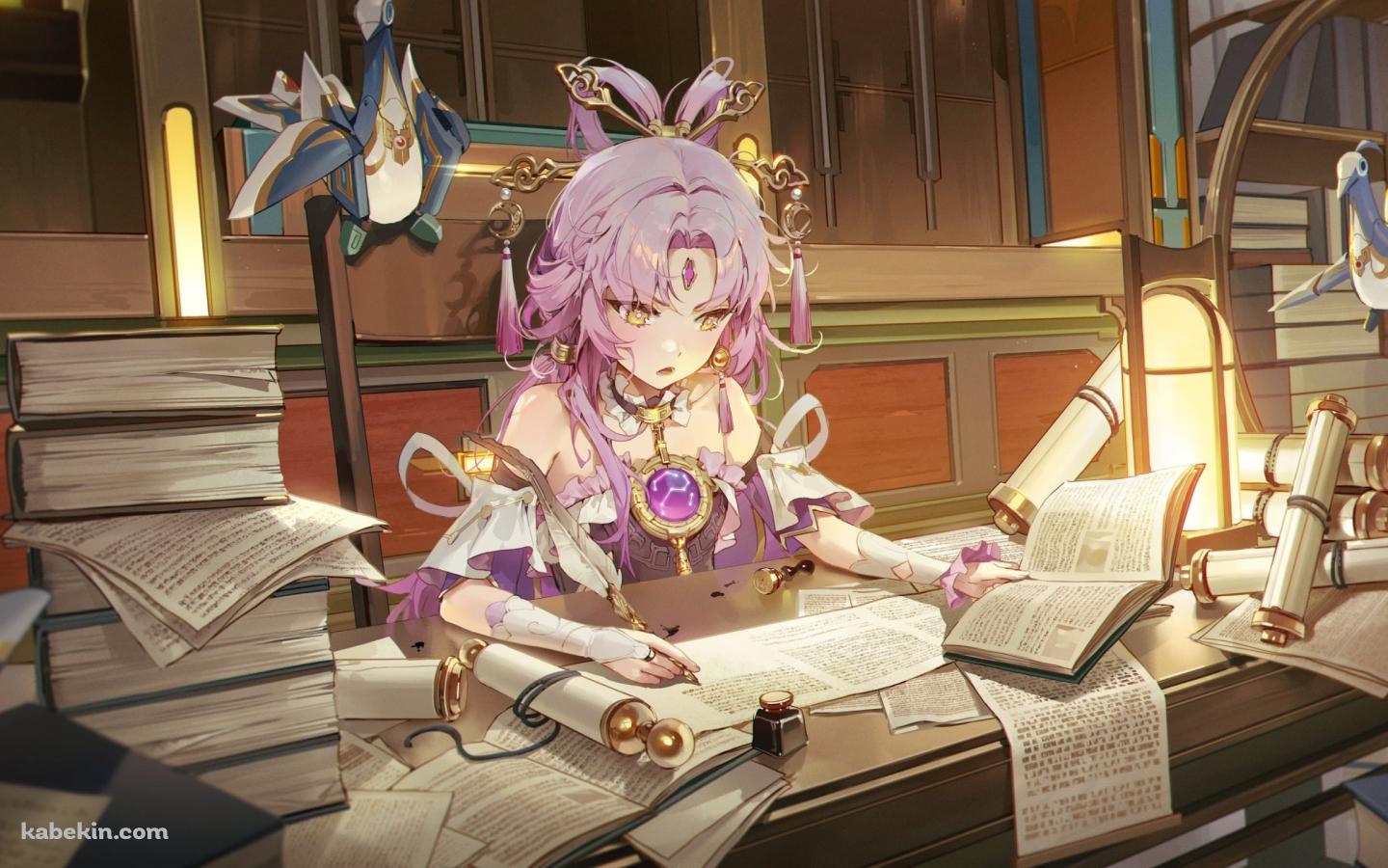 書物を読む符玄 / 崩壊:スターレイルの壁紙(1440px x 900px) 高画質 PC・デスクトップ用
