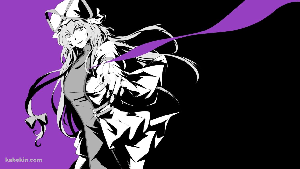 左手で指さす八雲紫 / 東方の壁紙(1242px x 698px) 高画質 PC・デスクトップ用