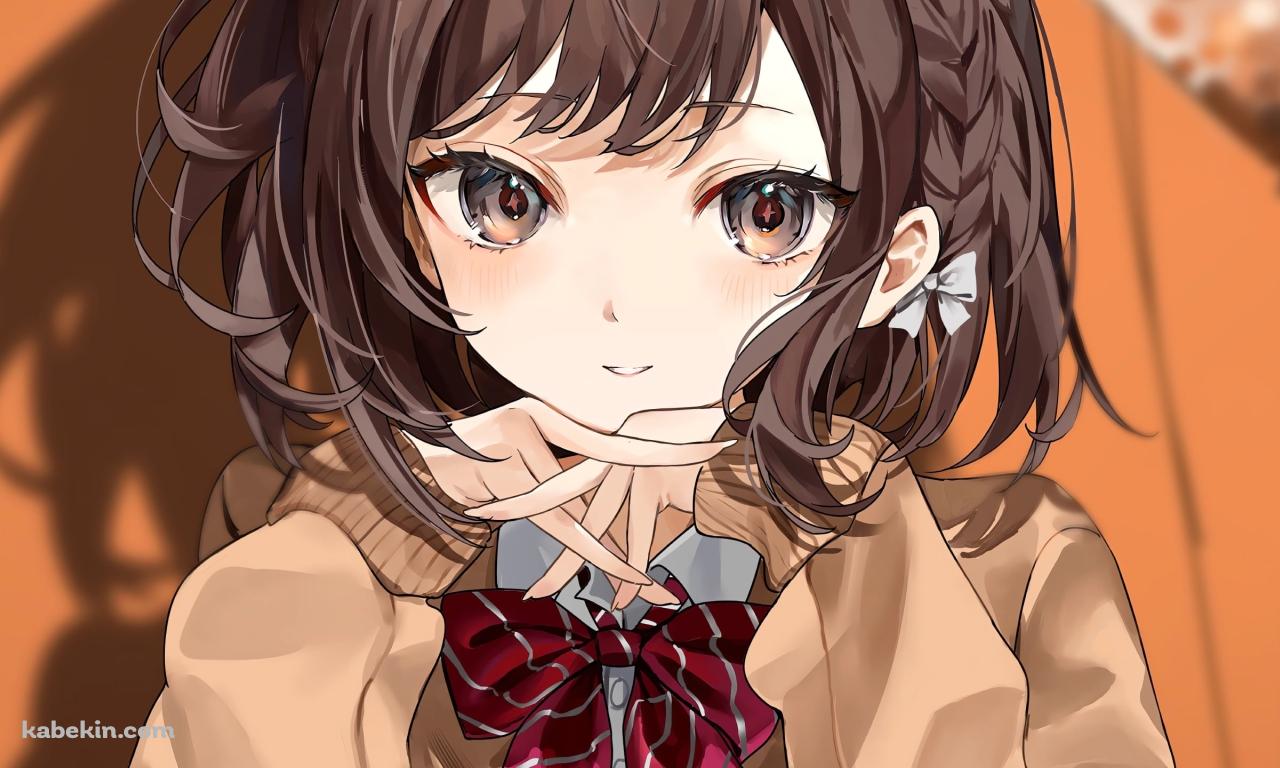 頬杖をつく東雲絵名 / プロジェクトセカイの壁紙(1280px x 768px) 高画質 PC・デスクトップ用
