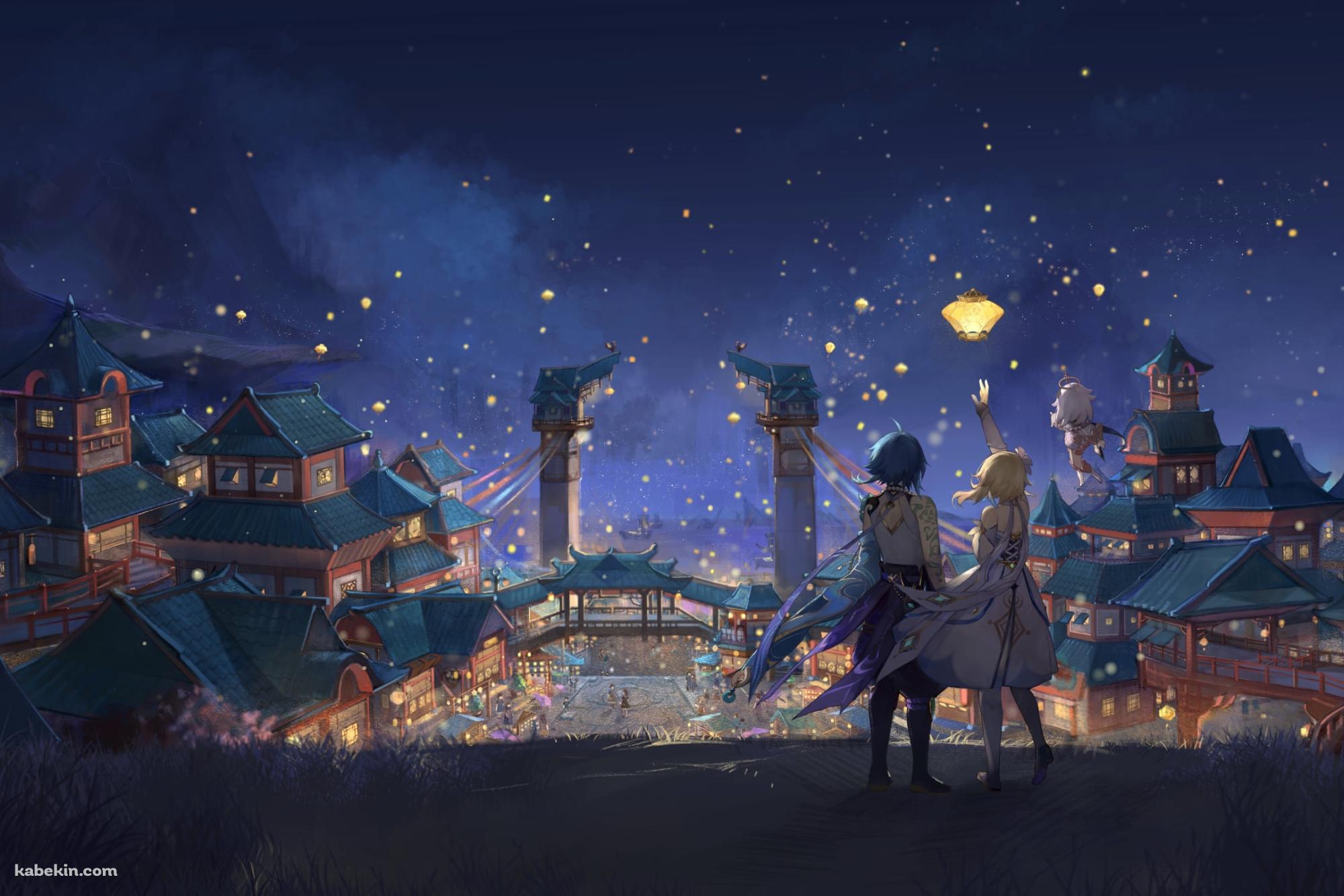 夜の祭 / 光る提灯 / 原神の壁紙(2000px x 1333px) 高画質 PC・デスクトップ用