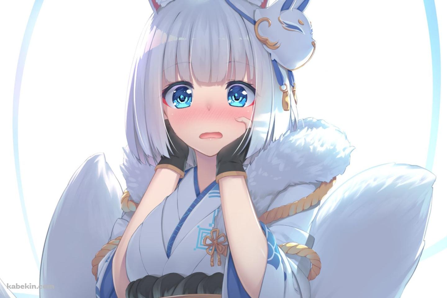 照れて顔を赤らめる可愛い加賀 / アズールレーンの壁紙(1440px x 960px) 高画質 PC・デスクトップ用