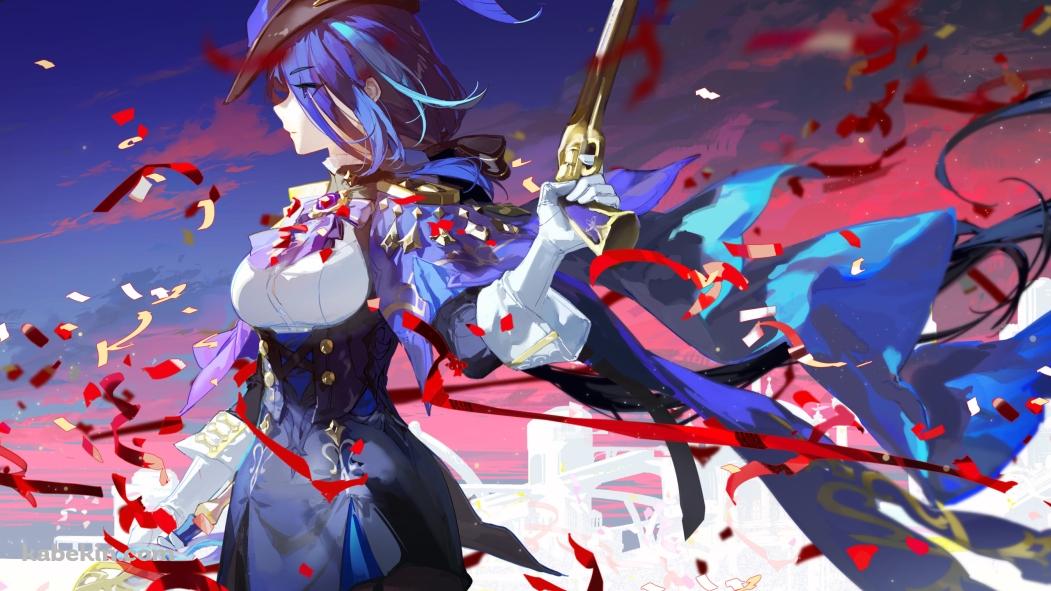 銃を持つクロリンデ / 原神の壁紙(1051px x 591px) 高画質 PC・デスクトップ用