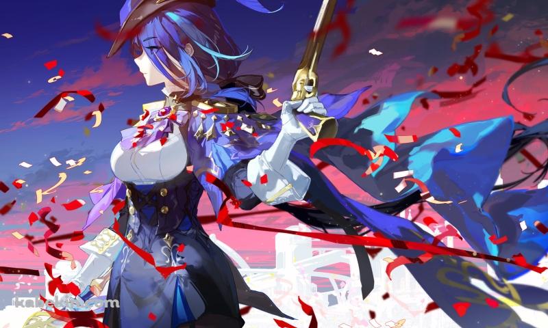 銃を持つクロリンデ / 原神の壁紙(800px x 480px) 高画質 PC・デスクトップ用