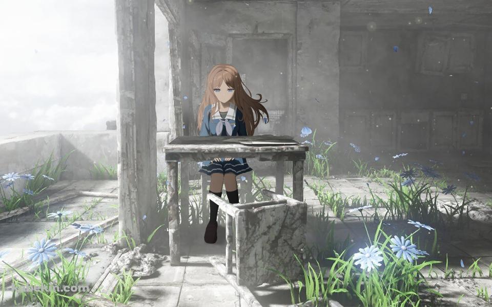 廃墟の椅子に座る長崎そよ / バンドリ！の壁紙(960px x 600px) 高画質 PC・デスクトップ用