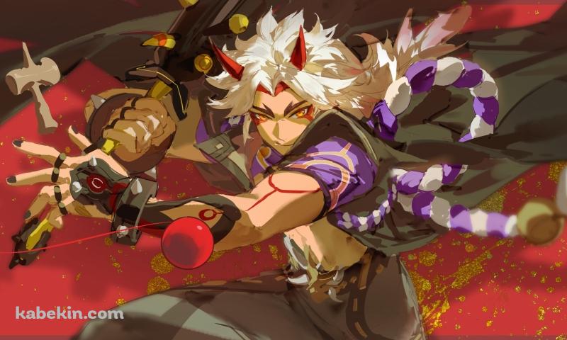 剣を持つかっこいい荒瀧一斗 / 原神の壁紙(800px x 480px) 高画質 PC・デスクトップ用