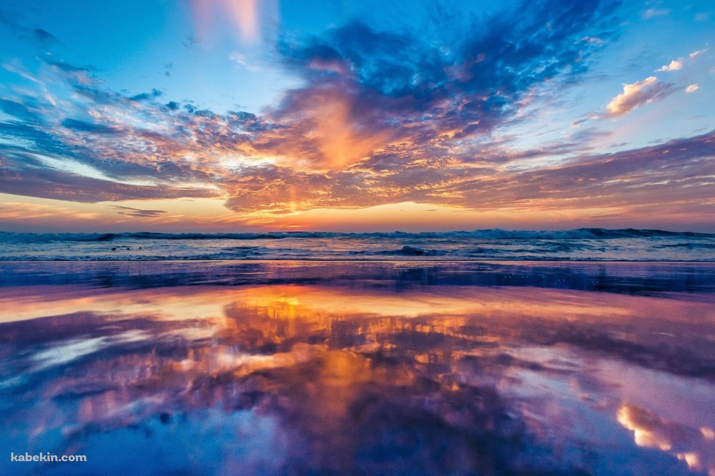 日没の綺麗な海の壁紙(1440px x 960px) 高画質 PC・デスクトップ用