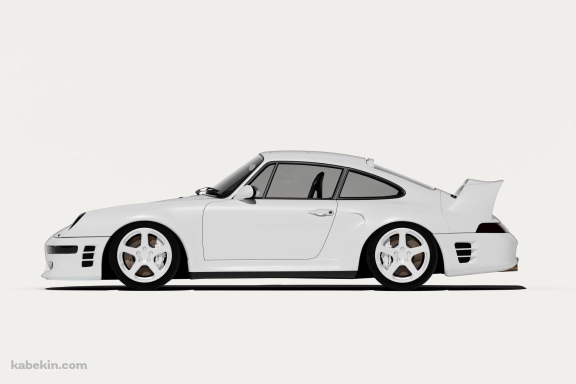 横向きのポルシェ / 白 / サイドの壁紙(1152px x 768px) 高画質 PC・デスクトップ用