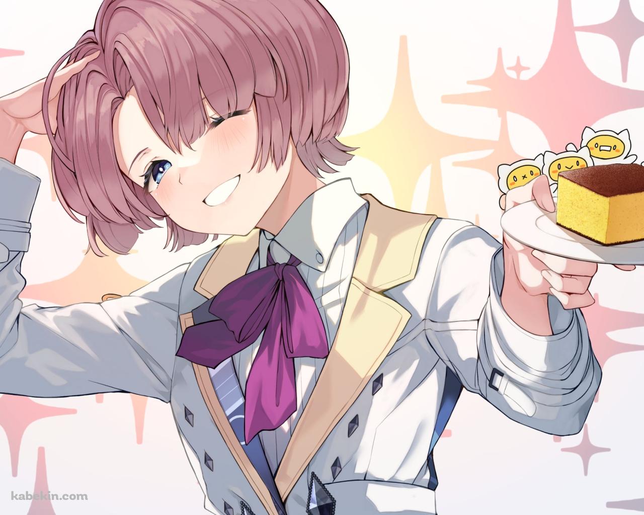 カステラを持つ有村麻央 / 学園アイドルマスターの壁紙(1280px x 1024px) 高画質 PC・デスクトップ用